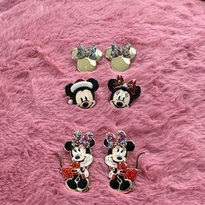 Sparkling Mouse-Themed Kids Earrings Set